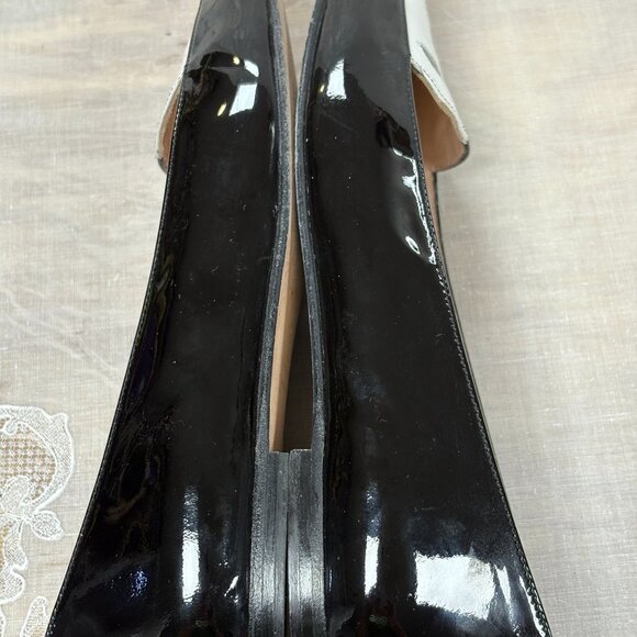 Stuart Weitzman-Women-PW32176-Black/White Patent leather Shoes.Sz-6M.Spain.Used. - Picture 7 of 11